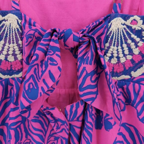 NWT LILLY PULITZER Bernadetta Maxi Dress Passion Fruit Pink Wild Nights - Picture 6 of 12